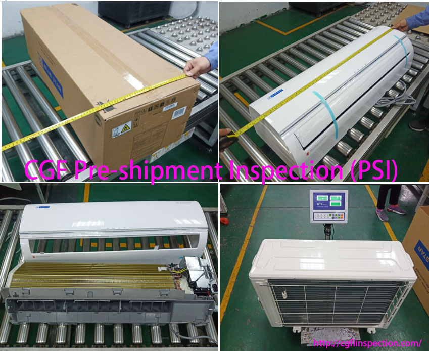 Air conditioner Pre-shipment Inspection (PSI) / Final Random Inspection (FRI) in China